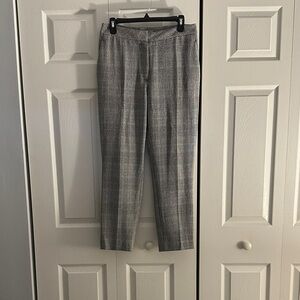 H&M Women's Gray Checkered Ankle Pants